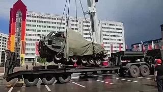NATOvská vojenská technika na ceste naprieč Ruskom