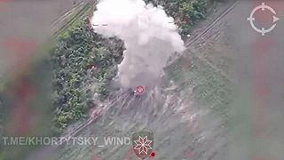 Ťažký 240mm mínomet 2S4 Tyulpan po zásahu HIMARS-om