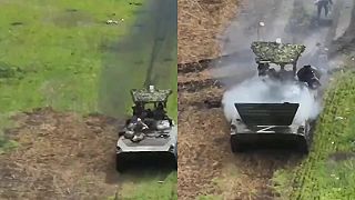 BMP so zabudovaným katapultom