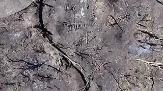 Ukrajinský dron dostal K.O. flašou vody