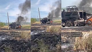 Na šrot zničené americké MRAP vozidlo International M1224 MaxxPro