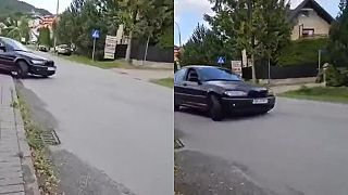 Poľský BMW pretekár KURWA!