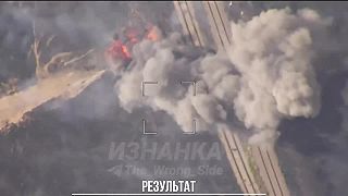 Mínus 2S22 Bohdana po zásahu dronom Lancet #1