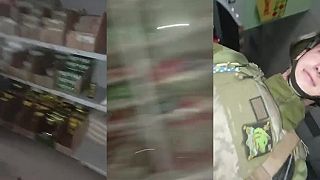 Okupanti OSU na nákupe v Kurskej oblasti