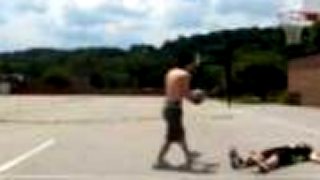Basketball dunk fail