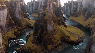 Kaňon Fjaðrárgljúfur na Islandu