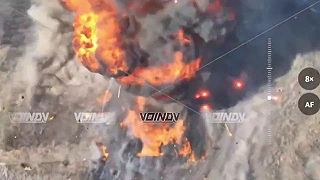 Ukrajinské BMP zmizlo po zásahu FPV dronom