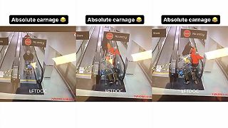 Dôchodcovská klasika na eskalátore
