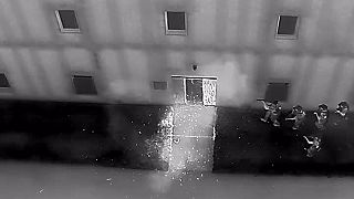 Zábery z termovíznej kamery UAV z cvičenia jednej z amerických špeciálnych jedno