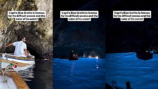 Vstup do jaskyne Grotta Azzurra na Capri je komplikovaný, no jaskyňa vyráža dych