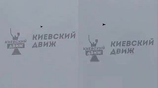 Prelet Ruského dronu Geran letiaceho na Kyjev