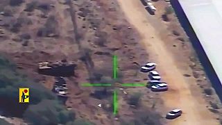 Zneškodenie izraelského tanku Merkava systémom ATGM