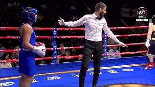 Adam Kadyrov počas boxerského zápasu