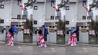 Gruzínský transgender protestuje