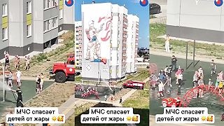 Polievanie detí na Kryme