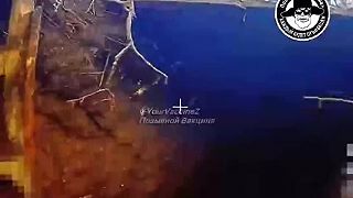 Prílet Ruského dronu do Ukrajinského zákopu