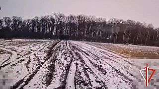 Mínus poľský Krab po zásahu FPV dronom