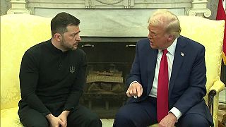 Americký prezident Donald Trump a ukrajinský líder Volodymyr Zelenskyj