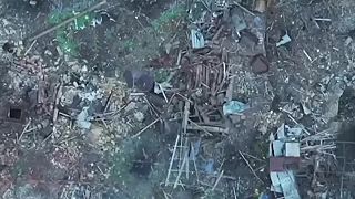 Ruský dron vs skupinka ukrajincov