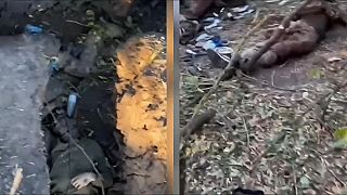 Zničená ukrajinská pozícia plná mŕtvol!!