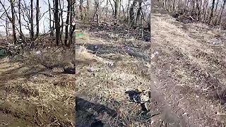 Takto vyzerá cesta smrti po ktorej utekali ukrajinci z Kurskej oblasti. Video 2