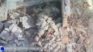 Likvidácia ukrajincov v Kurskej oblasti (drsné zábery)