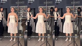 Nevestička si skúša šaty