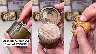 72-ročné sušienky z konzervy, určené pre obyvateľov atómového bunkru