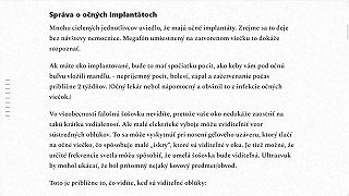 Očné implantáty