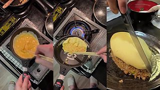 Príprava Omuraisu - omelety na japonský spôsob