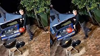 Balón s horľavým plynom vs. gril