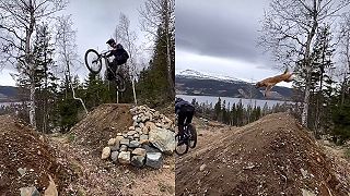 S bicyklom skáče dobre, no jeho pes je ešte lepší!