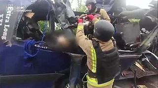 Ruské zverstvá: Mikrobus v Sumy 17.5.2025