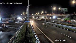Meteorit pri burani mosta v Banskej Bystrici.