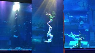 video Dychberúce predstavenie pod vodou