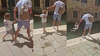 S chlapcom v Benátkach