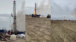 video Počas vŕtania narazili na plyn, oceľový vrták vystrelil zo zeme ako slamka