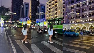 video Prejsť v Hočiminovom meste cez priechod pre chodcov je zážitok