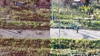 Ukážková obrana okupantov proti dronu