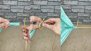 video Uzol, ktorým bezpečne uchytíte pevne povrazom roh plachty