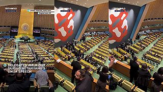 OSN: Diplomati en masse opúšťajú sálu pred prejavom Netanjahu