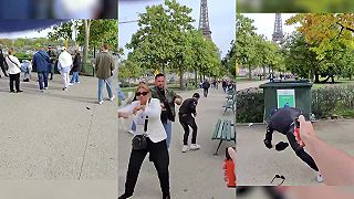 video V Paríži si ľudia podali skupinku podvodníkov, „škrupinkári” dostali výprask
