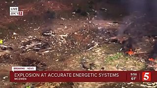 Zničená továreň na výrobu vojenskej munície v USA