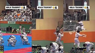 video Medzičasom na taekwondo exhibícii v Kórei