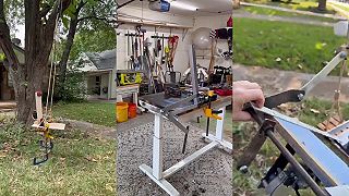 video Domáci kutil vysvetľuje, ako si vyrobil hojdajúceho bezhlavého muža