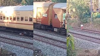 video Ožratý muž ležal medzi koľajnicami, keď prešiel vlak, šiel si ďalej