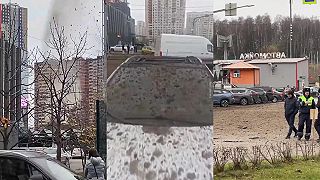 video Dvaja zranení a desiatky poškodených áut pri demolácii bývalého komplexu v Rusku