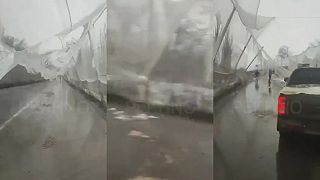 Ukrajinské protidronové siete sa zrútili pod váhou snehu