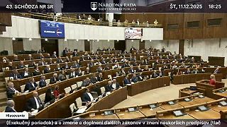 BÚRKA V PARLAMENTE. Vzduchom letela aj fľaša!