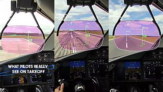 Čo vidia piloti komerčných lietadiel na head up displejoch (HUD)?